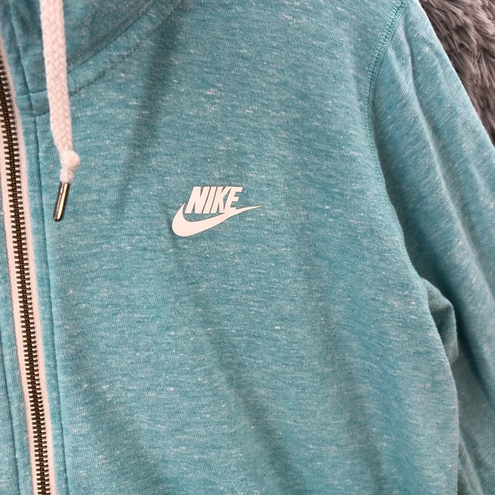 Nike Jacket Womens XL Blue Ombre Lightweight Blue Full Zip Hoodie Pockets